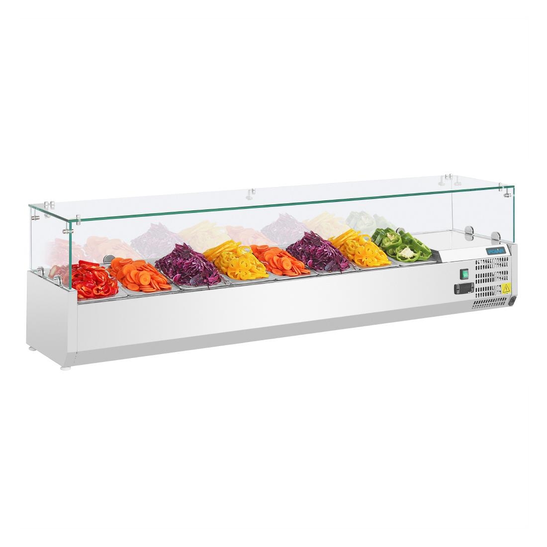 Polar G-serie opzetkoelvitrine 8x GN 1/3 - Afbeelding 3