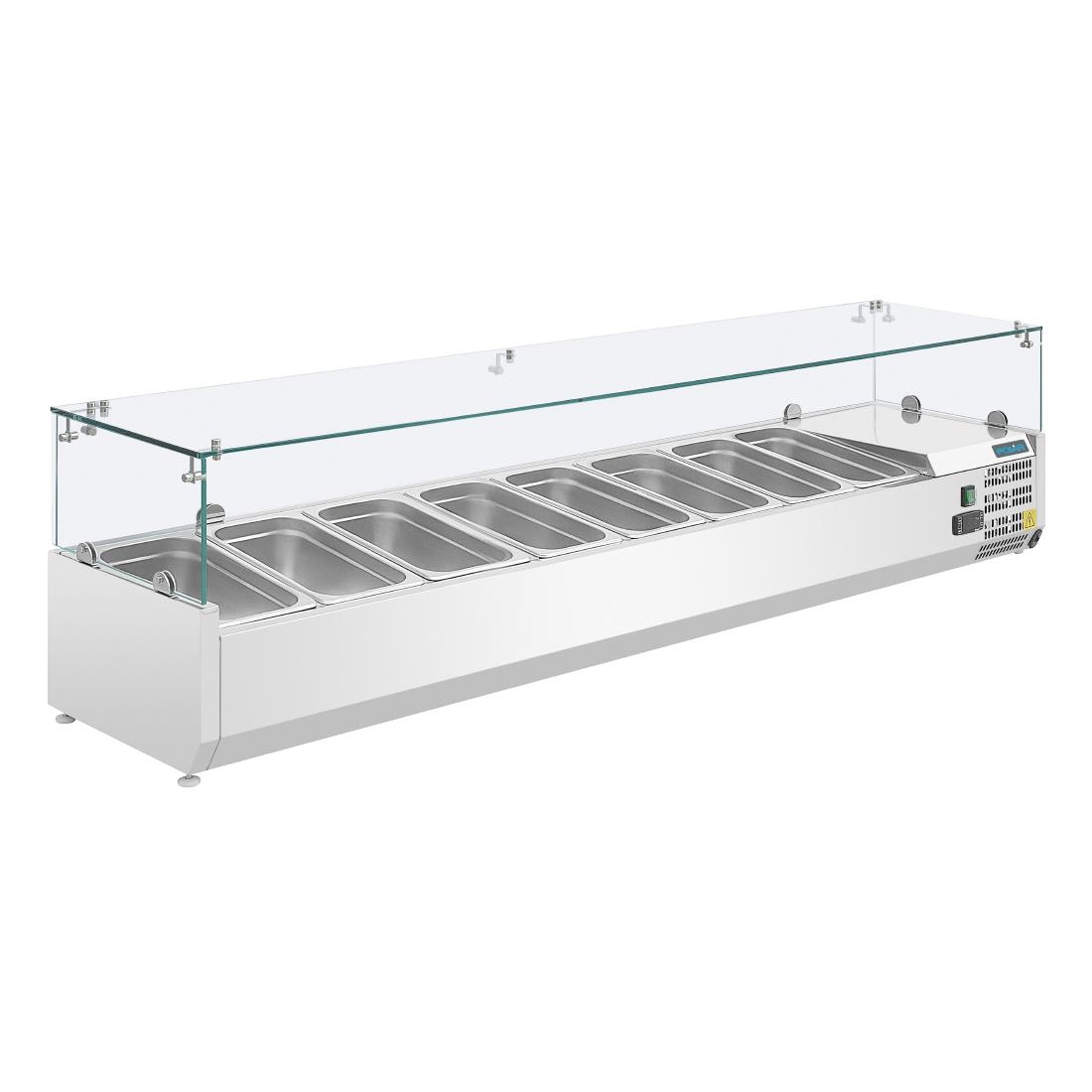 Polar G-serie opzetkoelvitrine 8x GN 1/3 - Afbeelding 4