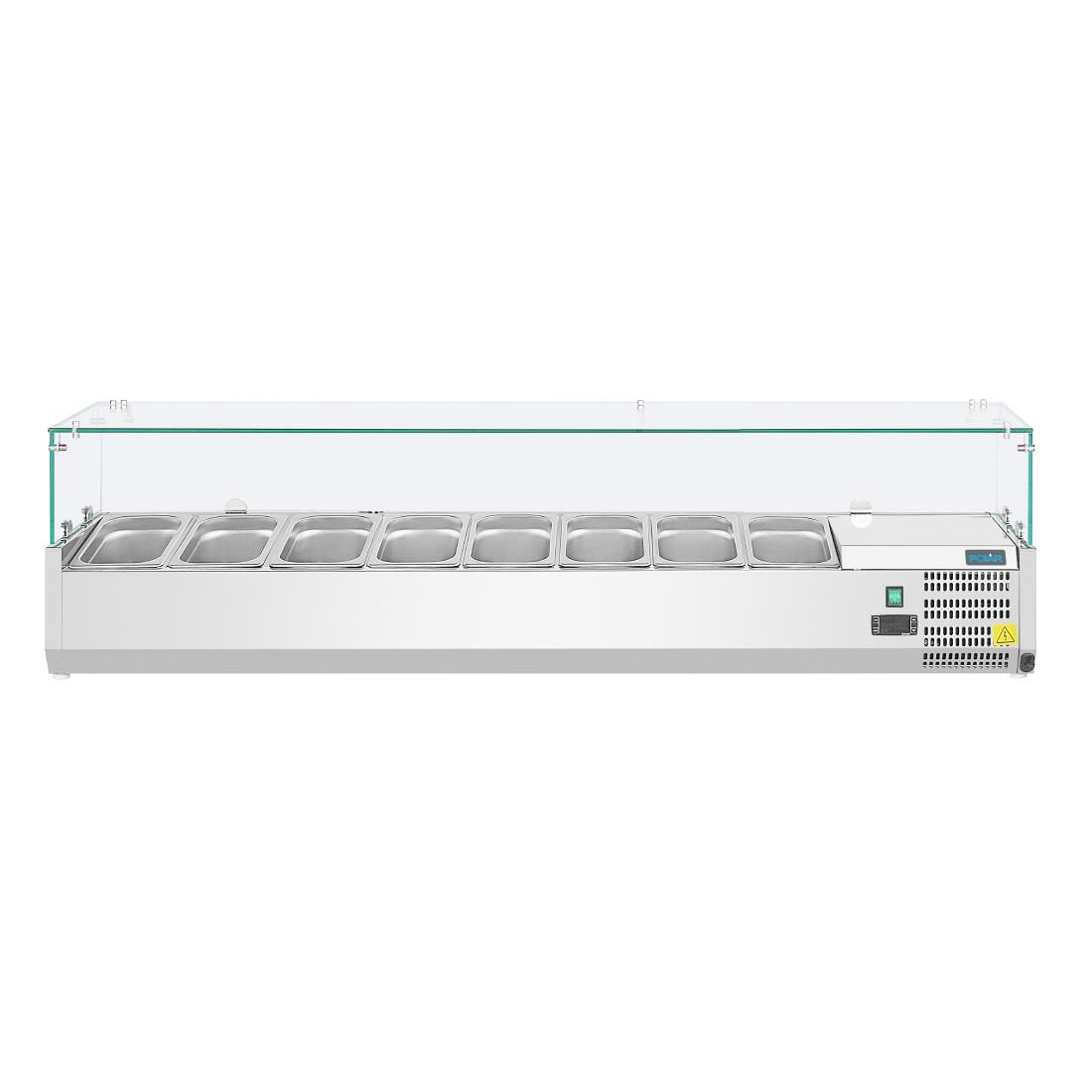 Polar G-serie opzetkoelvitrine 8x GN 1/3 - Afbeelding 5