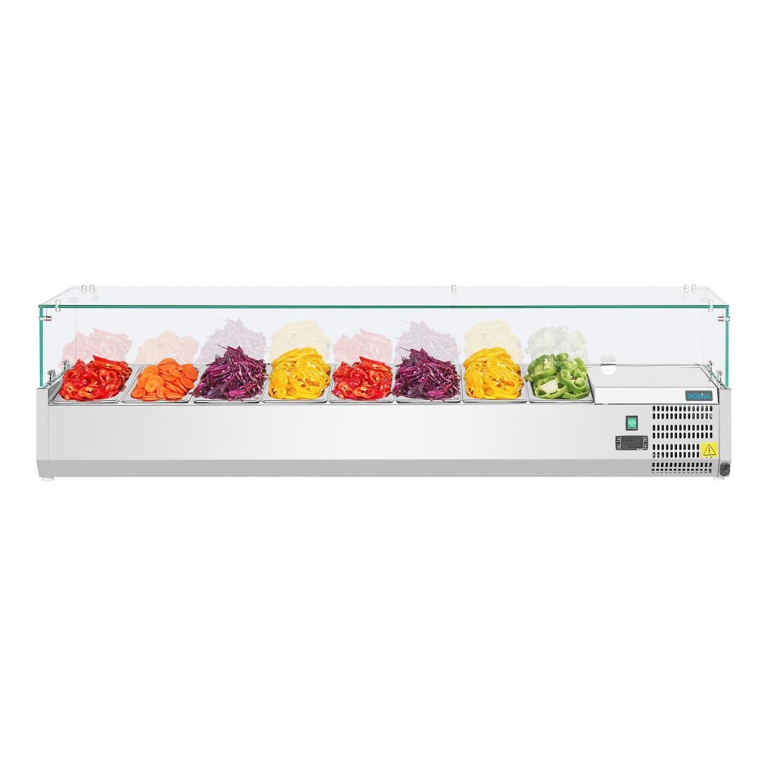 Polar G-serie opzetkoelvitrine 8x GN 1/3 - Afbeelding 6