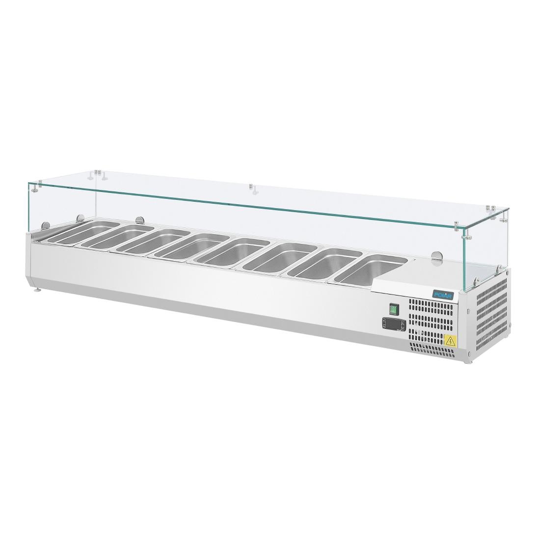 Polar G-serie opzetkoelvitrine 8x GN 1/3 - Afbeelding 7
