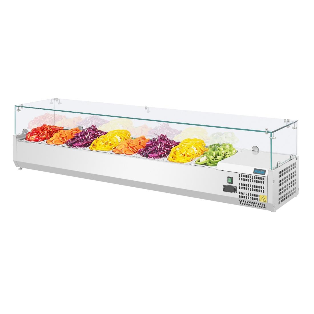 Polar G-serie opzetkoelvitrine 8x GN 1/3 - Afbeelding 8