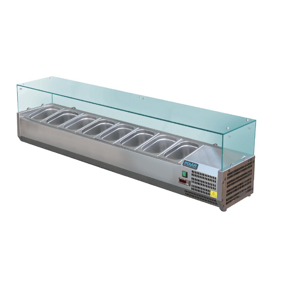 Polar G-serie opzetkoelvitrine 8x GN 1/3 - Afbeelding 9
