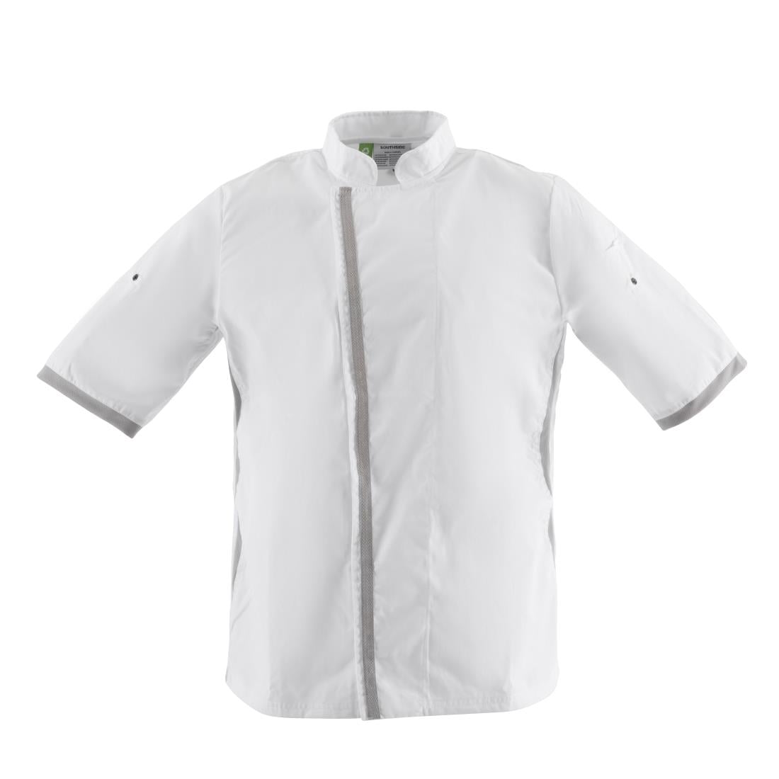 Southside unisex koksbuis korte mouw wit XS - Afbeelding 2