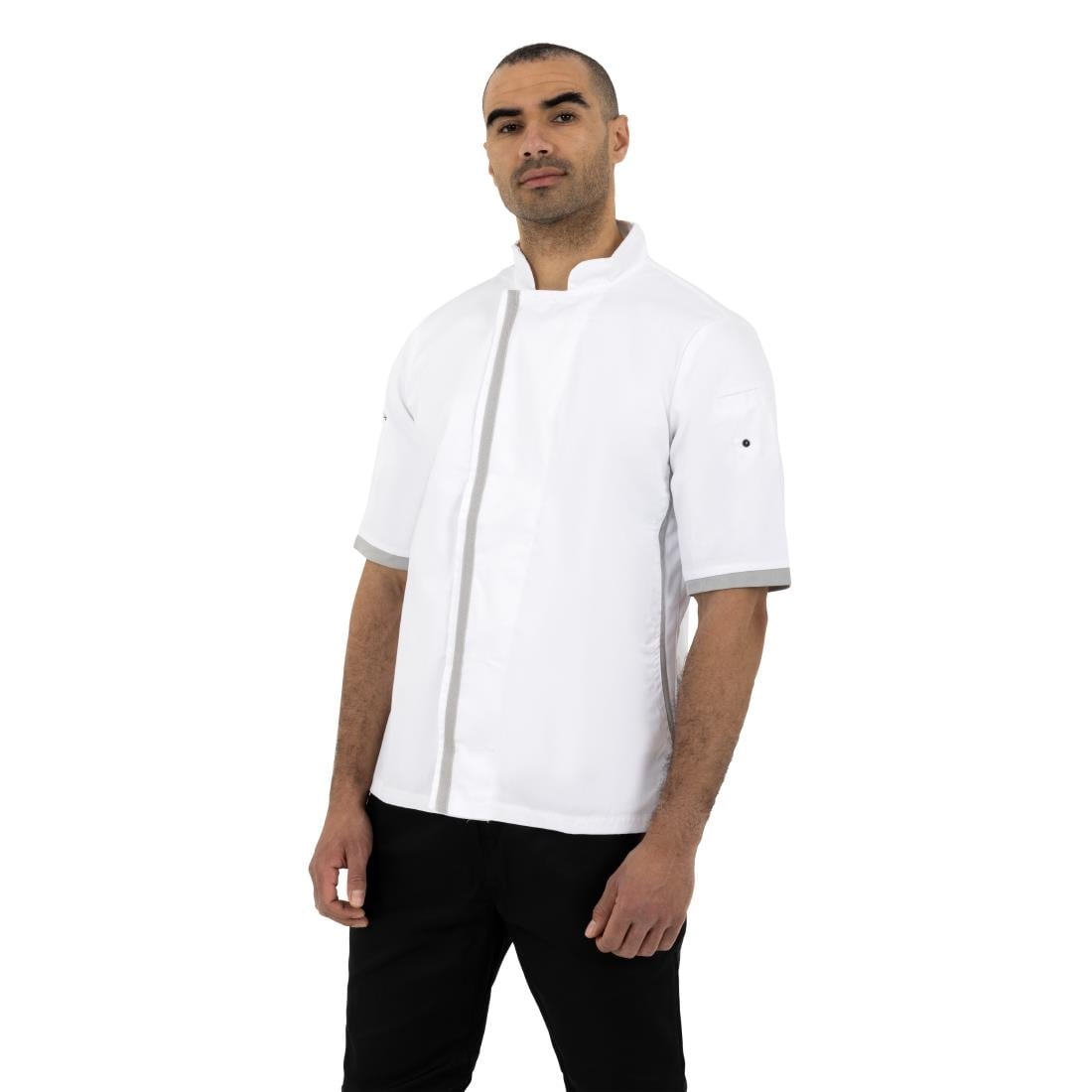 Southside unisex koksbuis korte mouw wit XS - Afbeelding 3