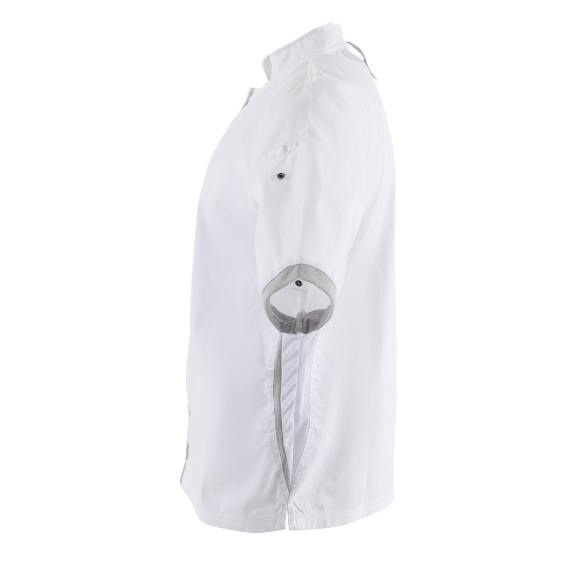 Southside unisex koksbuis korte mouw wit XS - Afbeelding 8