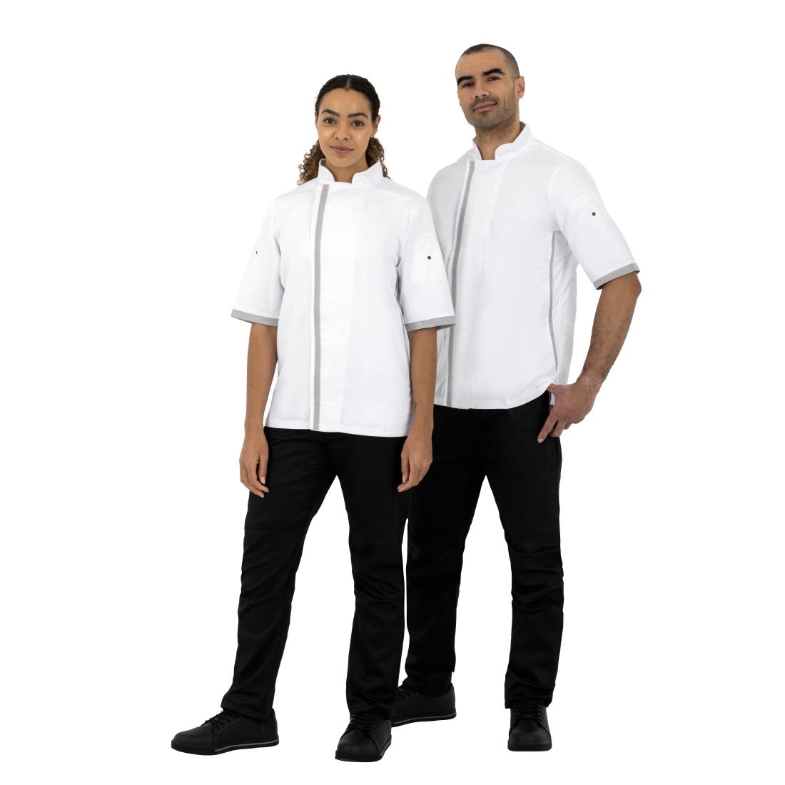 Southside unisex koksbuis korte mouw wit XS - Afbeelding 10