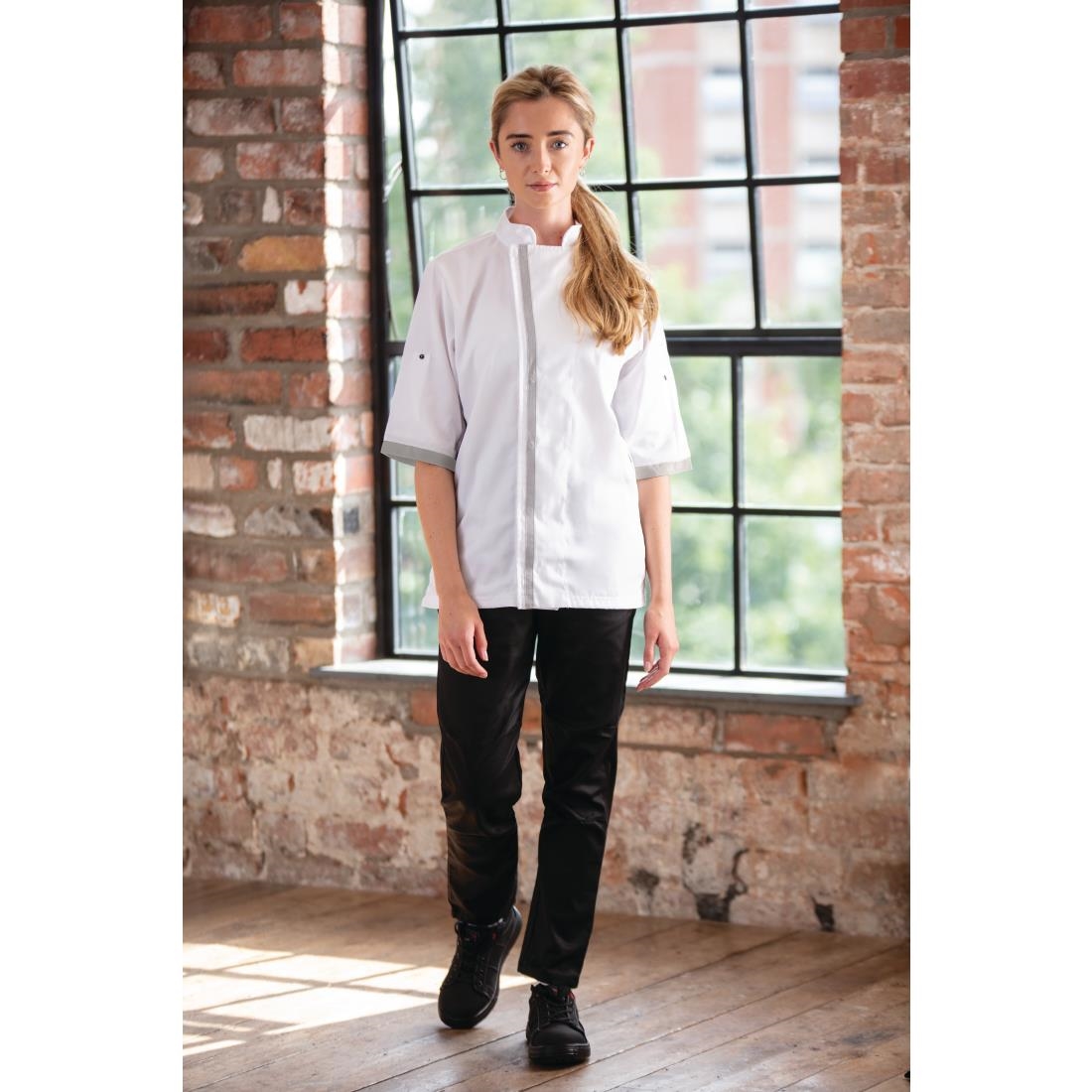 Southside unisex koksbuis korte mouw wit XS - Afbeelding 11