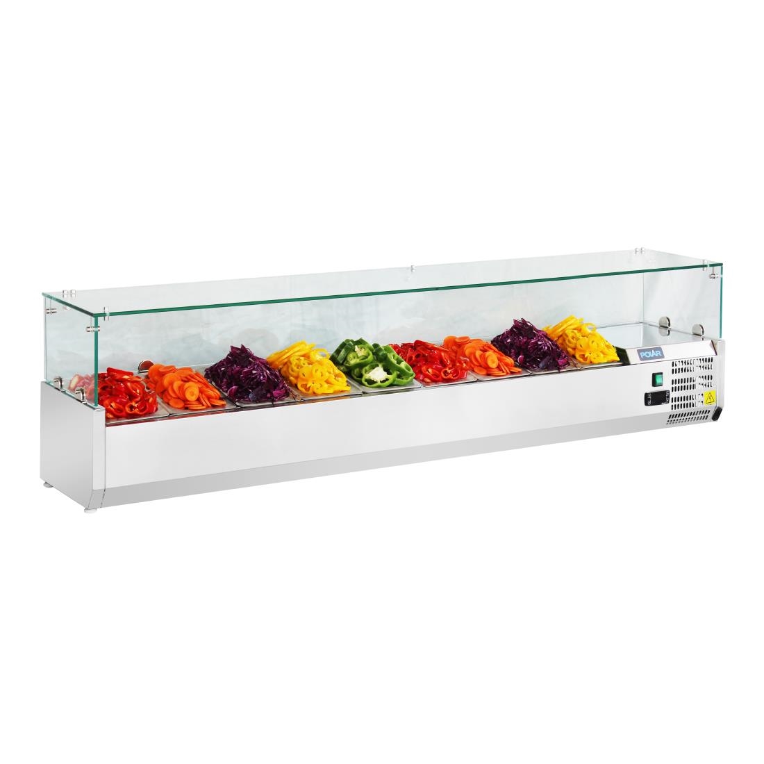 Polar G-serie opzetkoelvitrine 9x GN 1/3 - Afbeelding 5