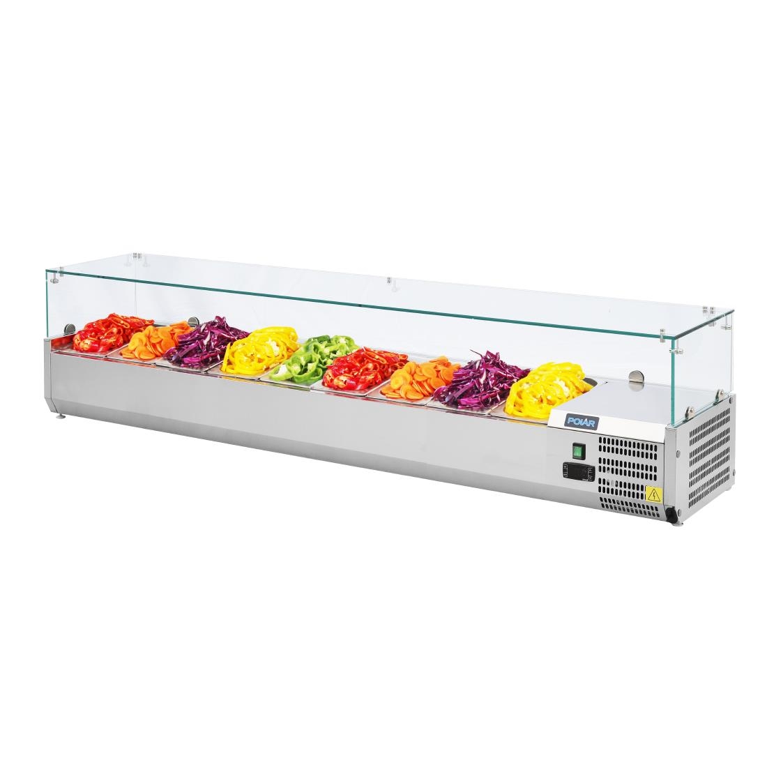 Polar G-serie opzetkoelvitrine 9x GN 1/3 - Afbeelding 6