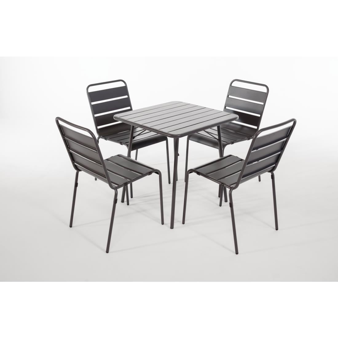 Bolero vierkante stalen tafel grijs 70cm - Afbeelding 7