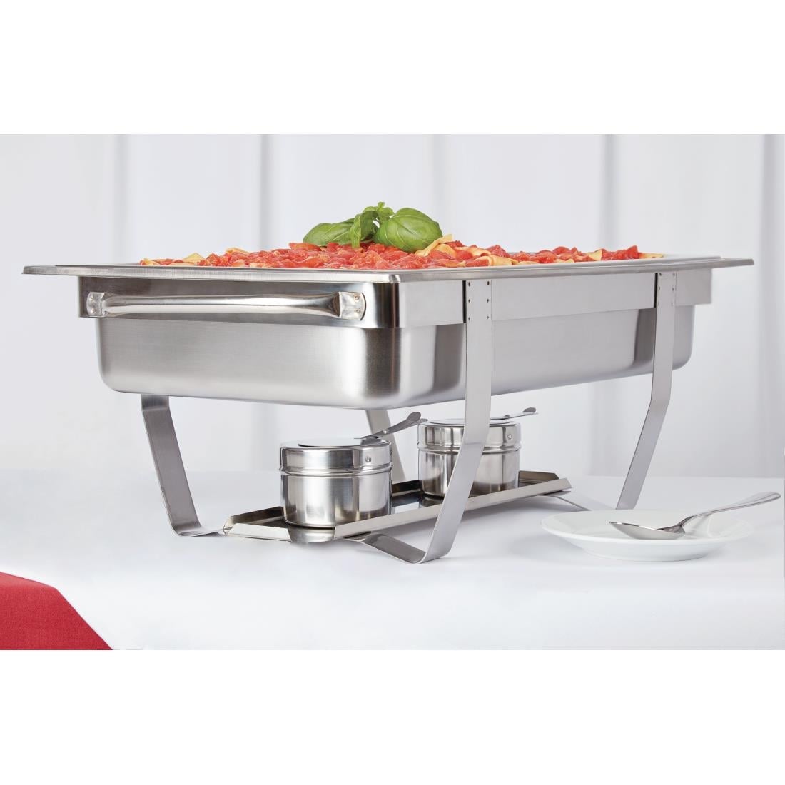 SPECIALE AANBIEDING Olympia Milan Chafing Dish x2 met Olympia vloeibare brandpasta x72 - Afbeelding 5