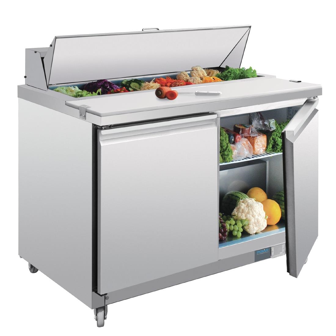 Polar U-serie 2-deurs gekoelde saladette 405L - Afbeelding 4