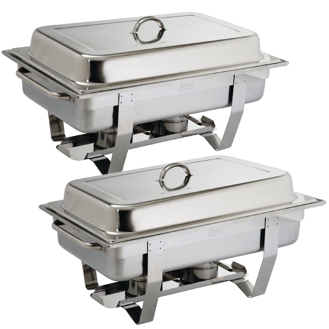 SPECIALE AANBIEDING 2x Olympia Milan Chafing Dish met 72-pak Olympia brandpasta gel - Afbeelding 3