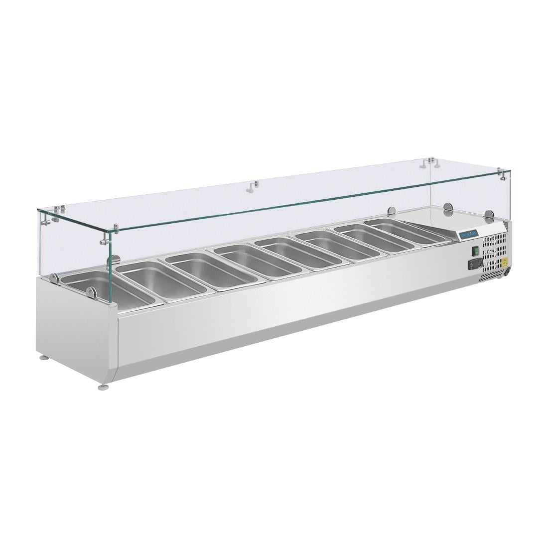 Polar G-serie opzetkoelvitrine 8x GN 1/4 - Afbeelding 2