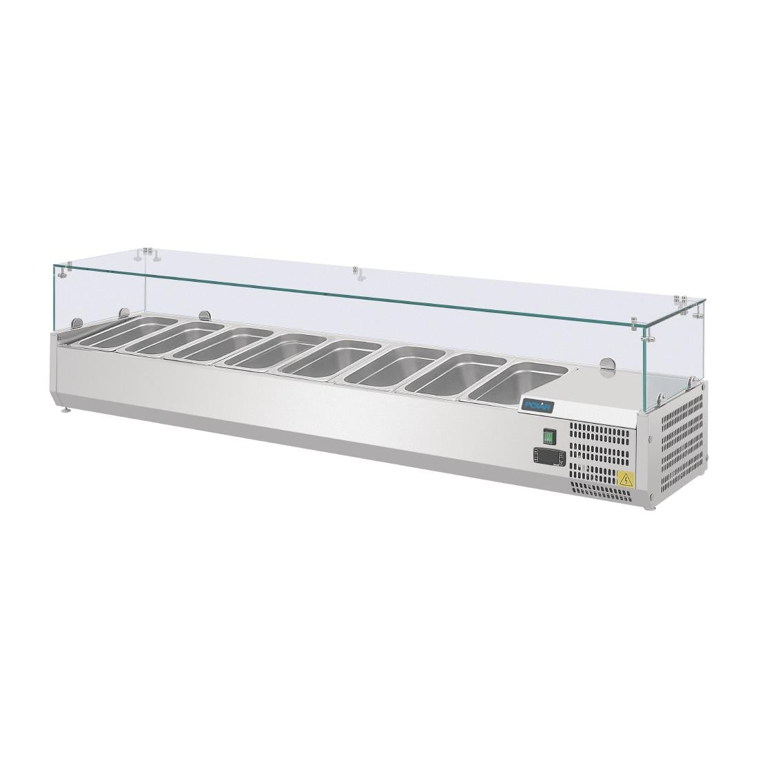 Polar G-serie opzetkoelvitrine 8x GN 1/4 - Afbeelding 3