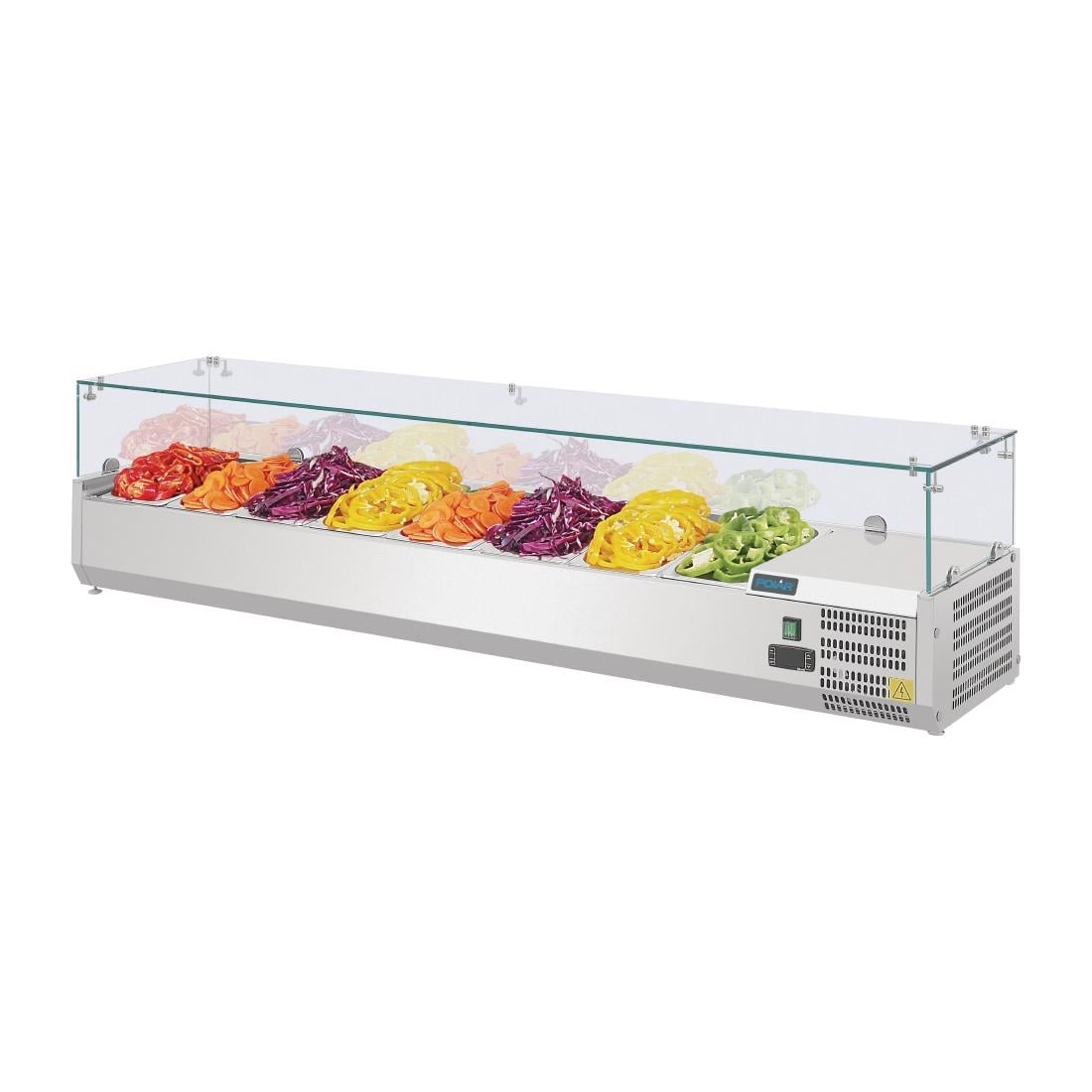 Polar G-serie opzetkoelvitrine 8x GN 1/4 - Afbeelding 6