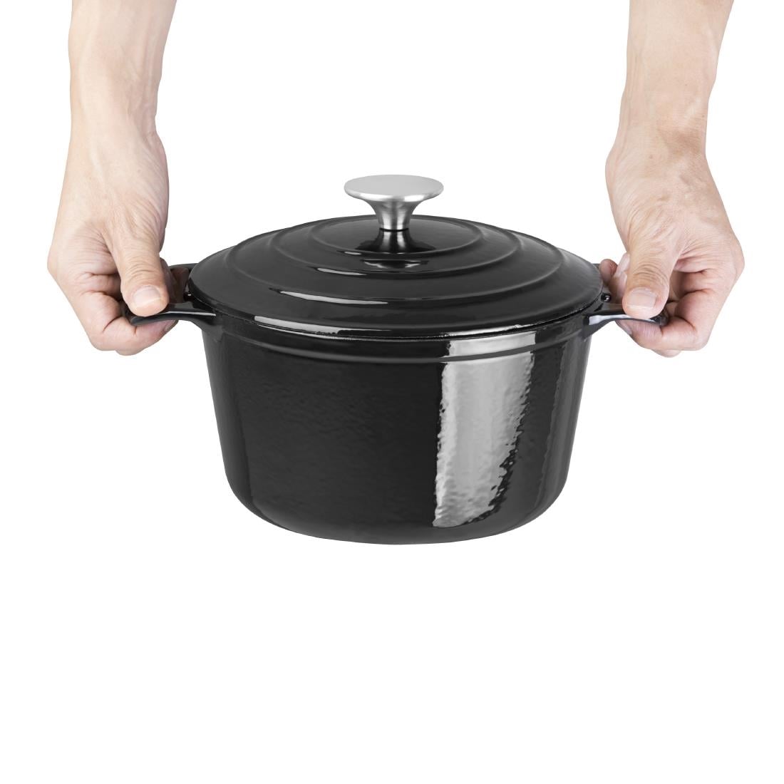 Vogue ronde inductie braadpan zwart 3,2L - Afbeelding 3