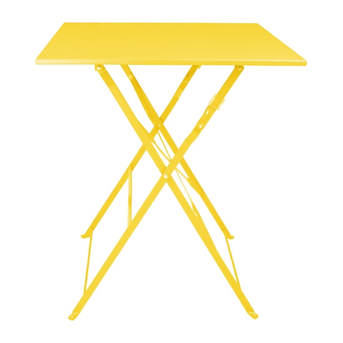 Bolero Perth zachtgele trottoirstijl vierkante tafel 600 mm - Afbeelding 2
