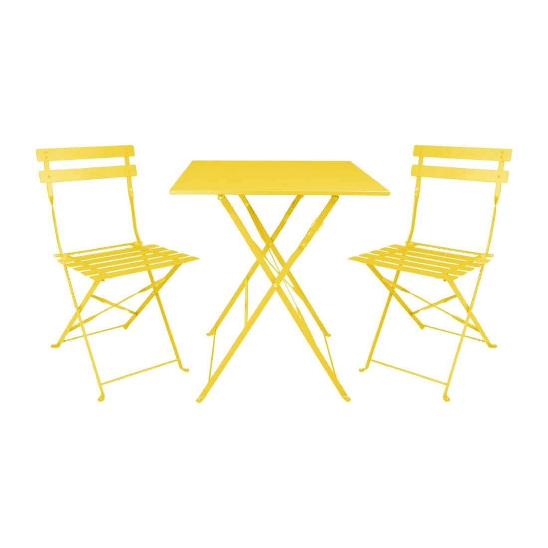 Bolero Perth zachtgele trottoirstijl vierkante tafel 600 mm - Afbeelding 5