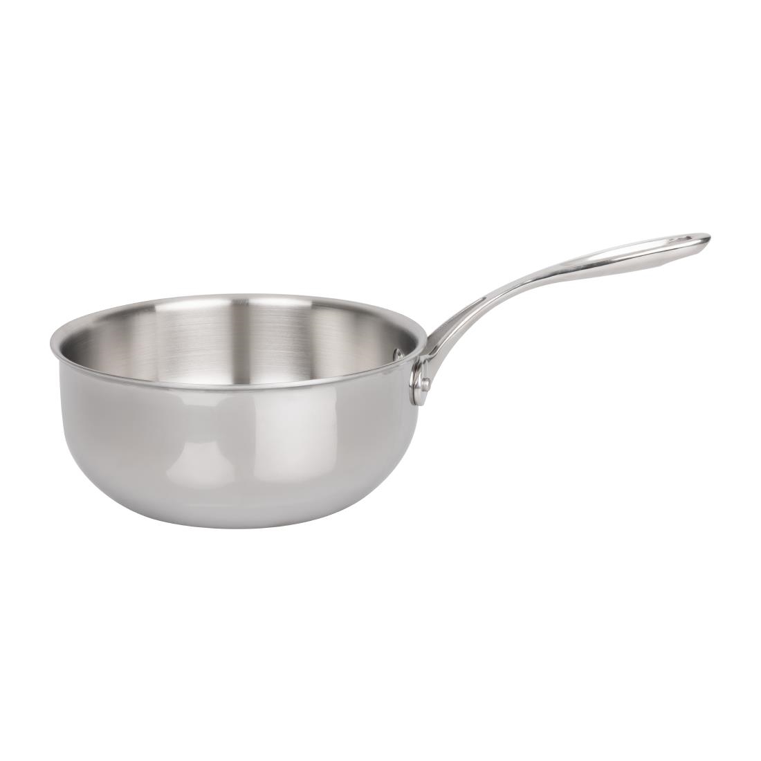 Vogue roestvrij staal & aluminium drielaagse geflarede sauteerpan 20cm - Afbeelding 3