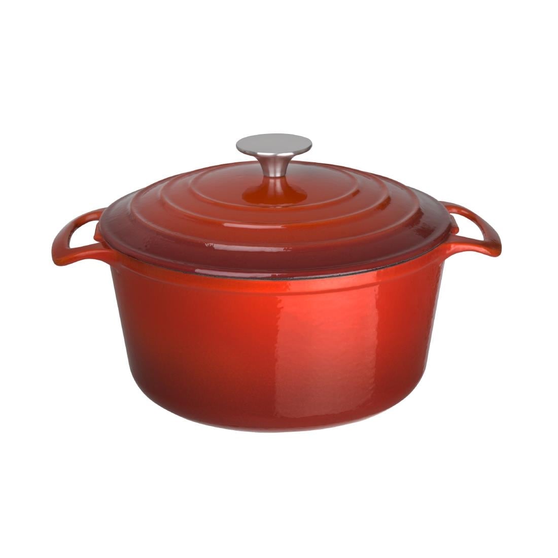 Vogue ronde inductie braadpan rood 3,2L - Afbeelding 2