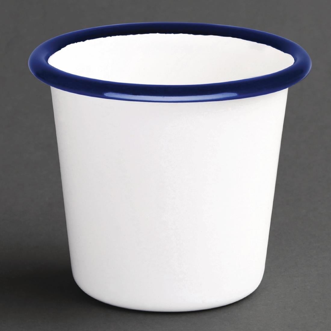 Olympia Emaille sauspotje wit en blauw 11,4cl (6 stuks) - Afbeelding 2