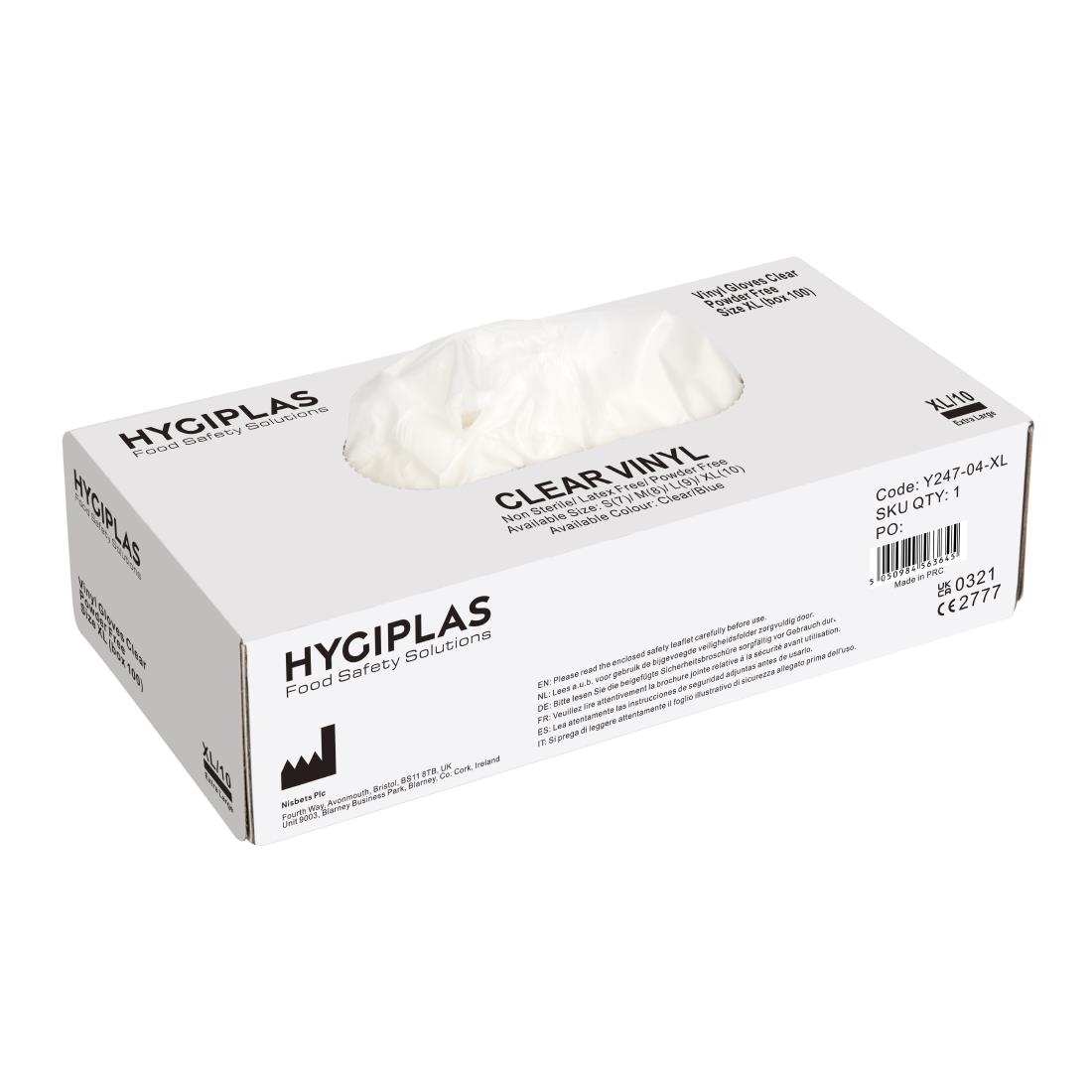 Hygiplas vinyl handschoenen transparant poedervrij XL (100 stuks) - Afbeelding 5