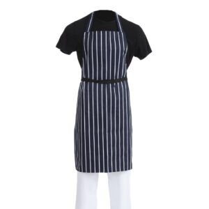 Whites slagersstreep halterschort blauw/wit
