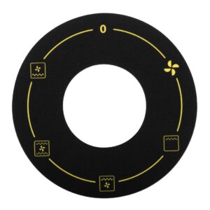 Buffalo 600 Series etiket voor bedieningspaneel van oven
