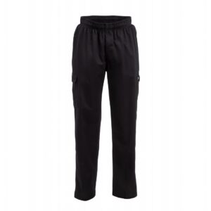 Chef Works unisex slim fit cargo broek zwart XXL