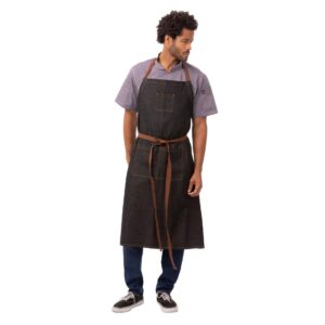 Chef Works Urban Memphis breed halterschort Zwart