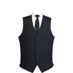 Herengilet 5 knopen zwart XS