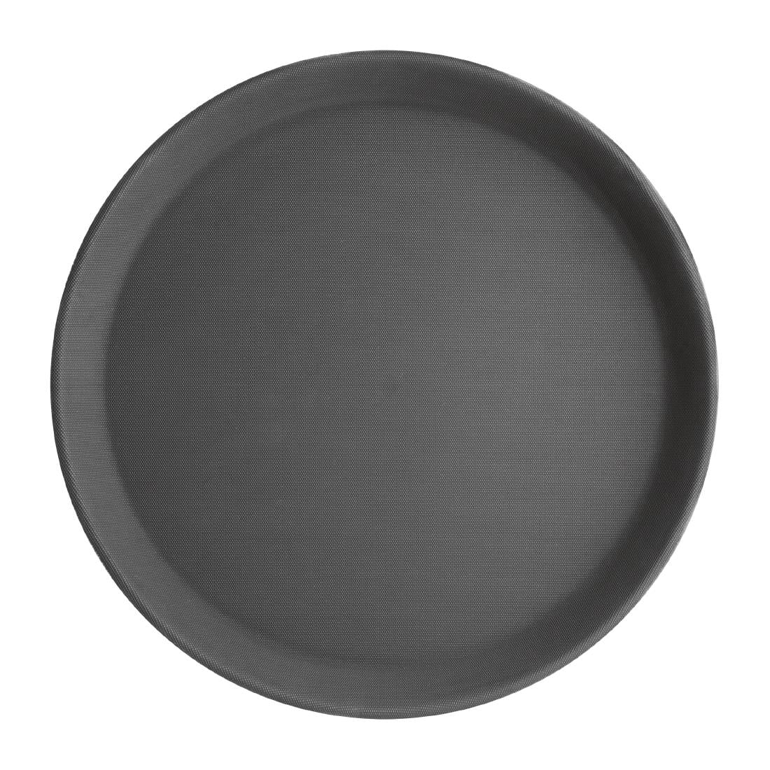 Olympia Kristallon PP rond antislip dienblad zwart 356 mm