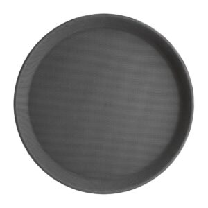 Olympia Kristallon PP Rond antislip dienblad zwart 406mm