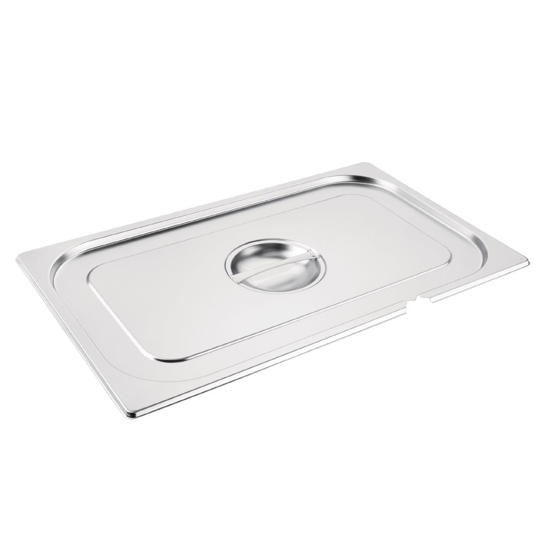 Vogue RVS deksel met lepeluitsparing GN 1/1