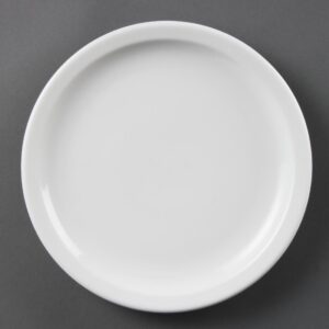 Olympia Whiteware smalle rand borden 230mm (12 stuks)