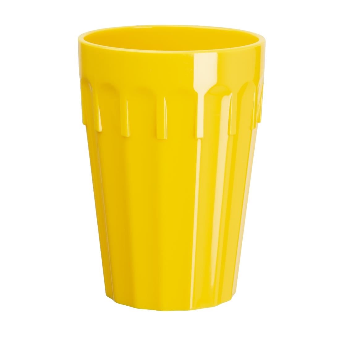 Olympia Kristallon polycarbonaat bekers 26cl geel (12 stuks)