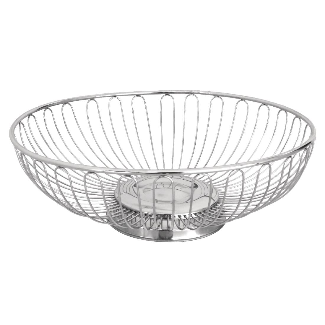 Olympia open brood- en fruitschaal RVS 25,5cm