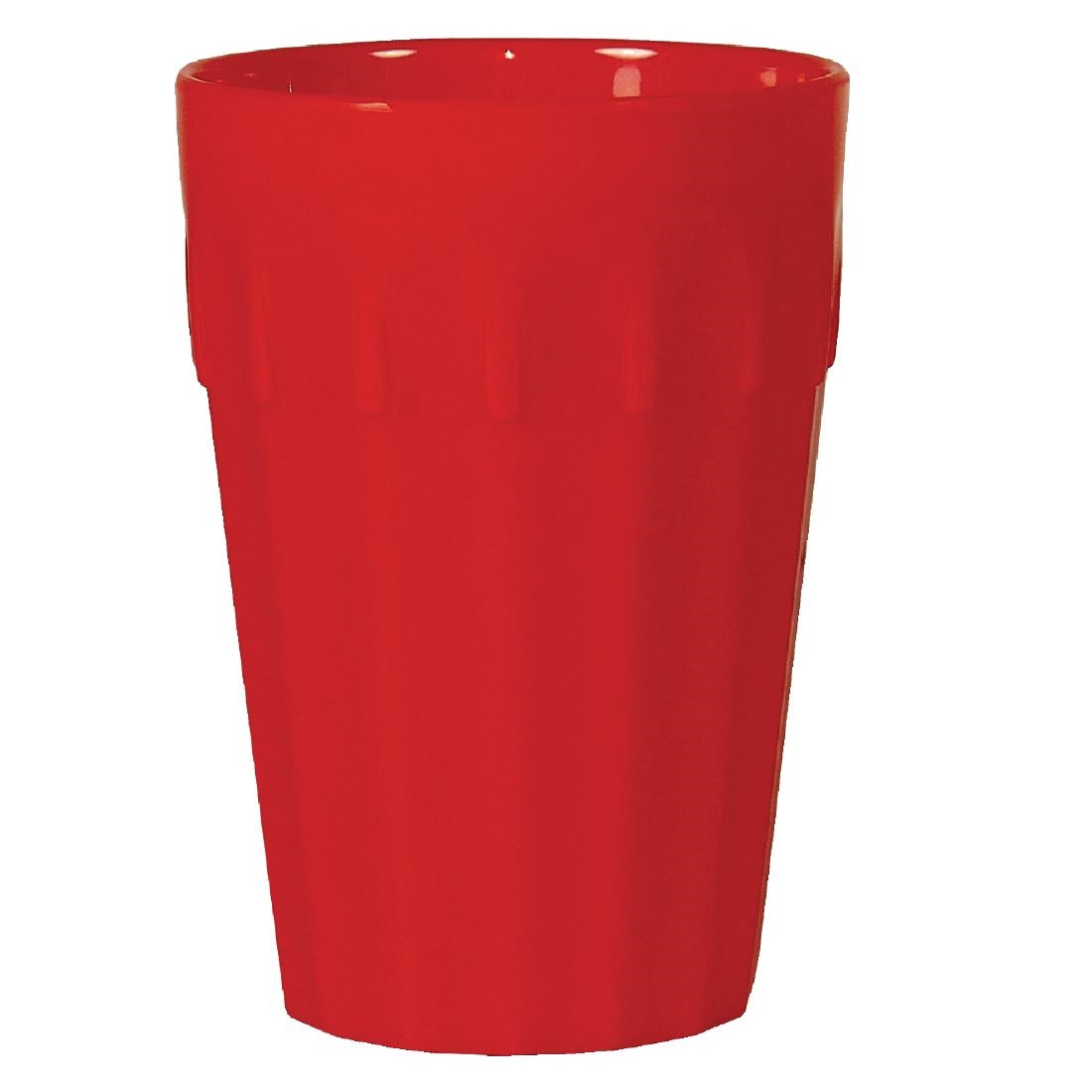 Olympia Kristallon polypropyleen bekers 14,2cl rood (12 stuks)