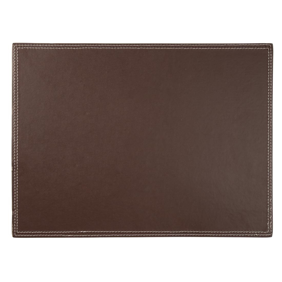Olympia kunstlederen placemat bruin 40x30cm