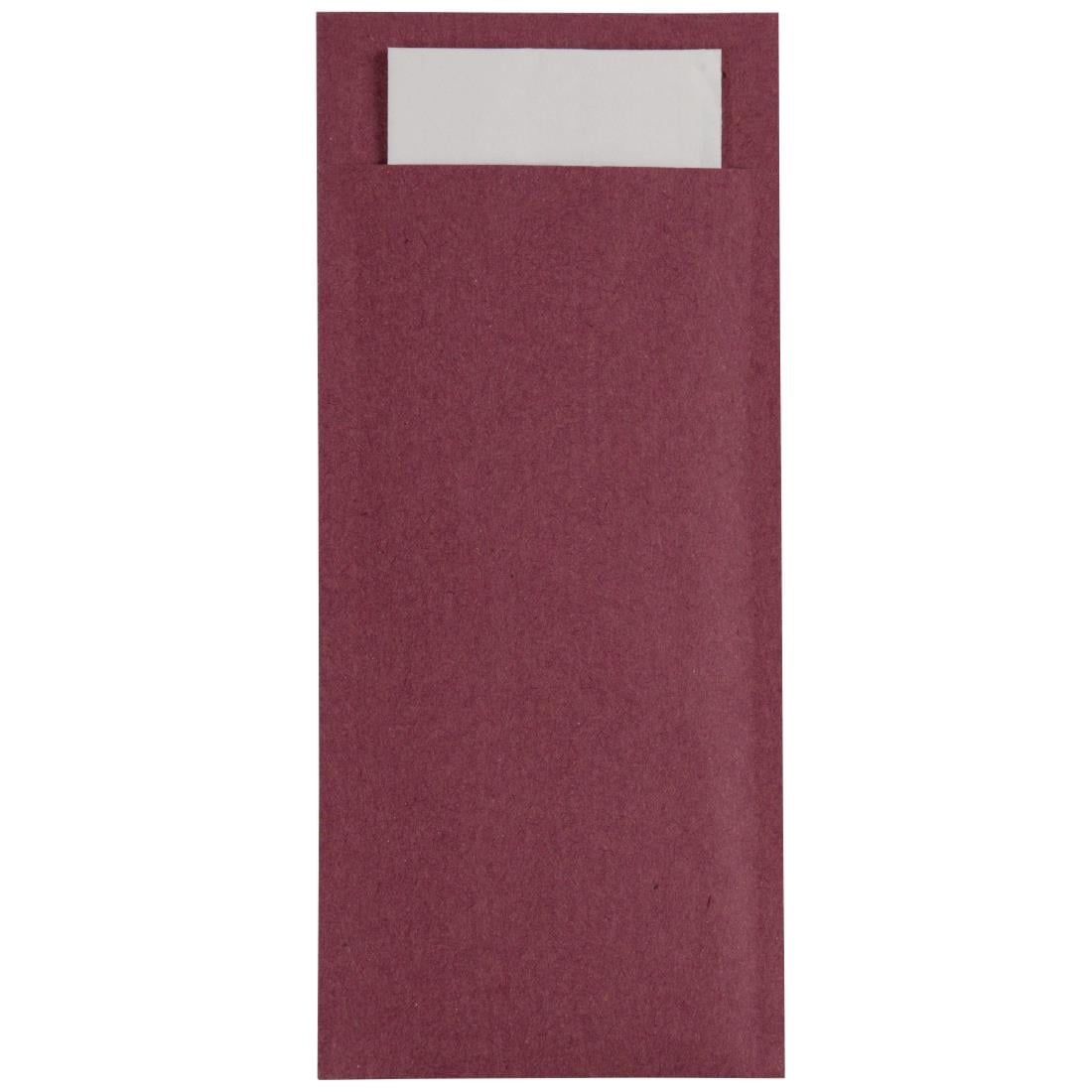 Europochette Bourgondië Bestekzakje met Wit Servet (500 stuks)