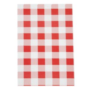 Vellen vetvrij papier rood gingham 190 x 310mm (200 stuks)