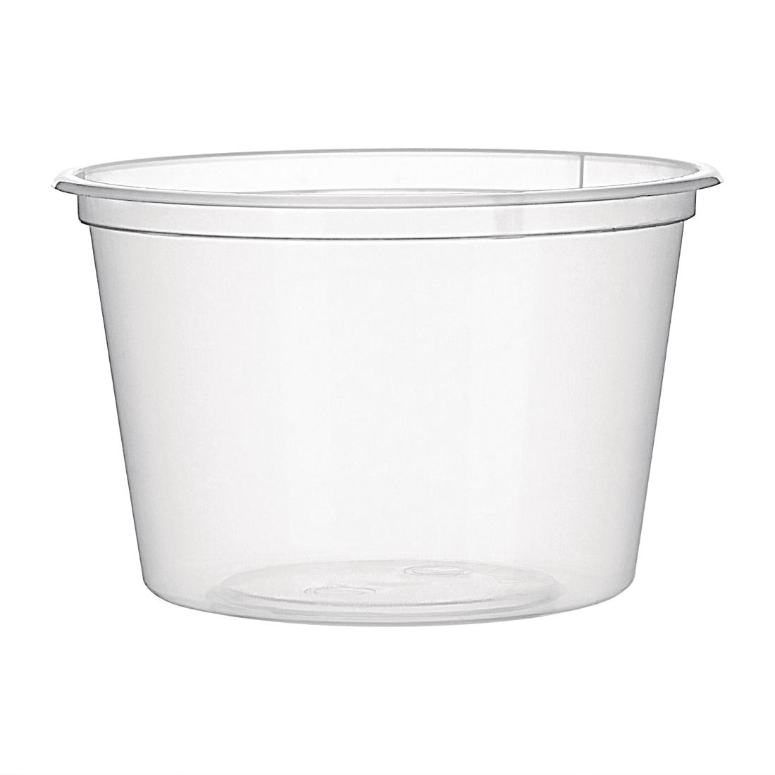 Fiesta recyclebare plastic magnetronbestendige delicatessenpotten 100ml (100 stuks)
