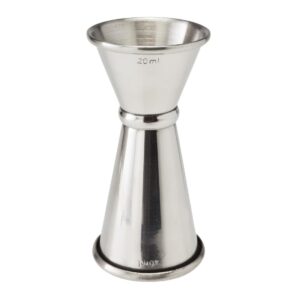 Beaumont RVS Gestreepte Jigger Maat 20ml/40ml