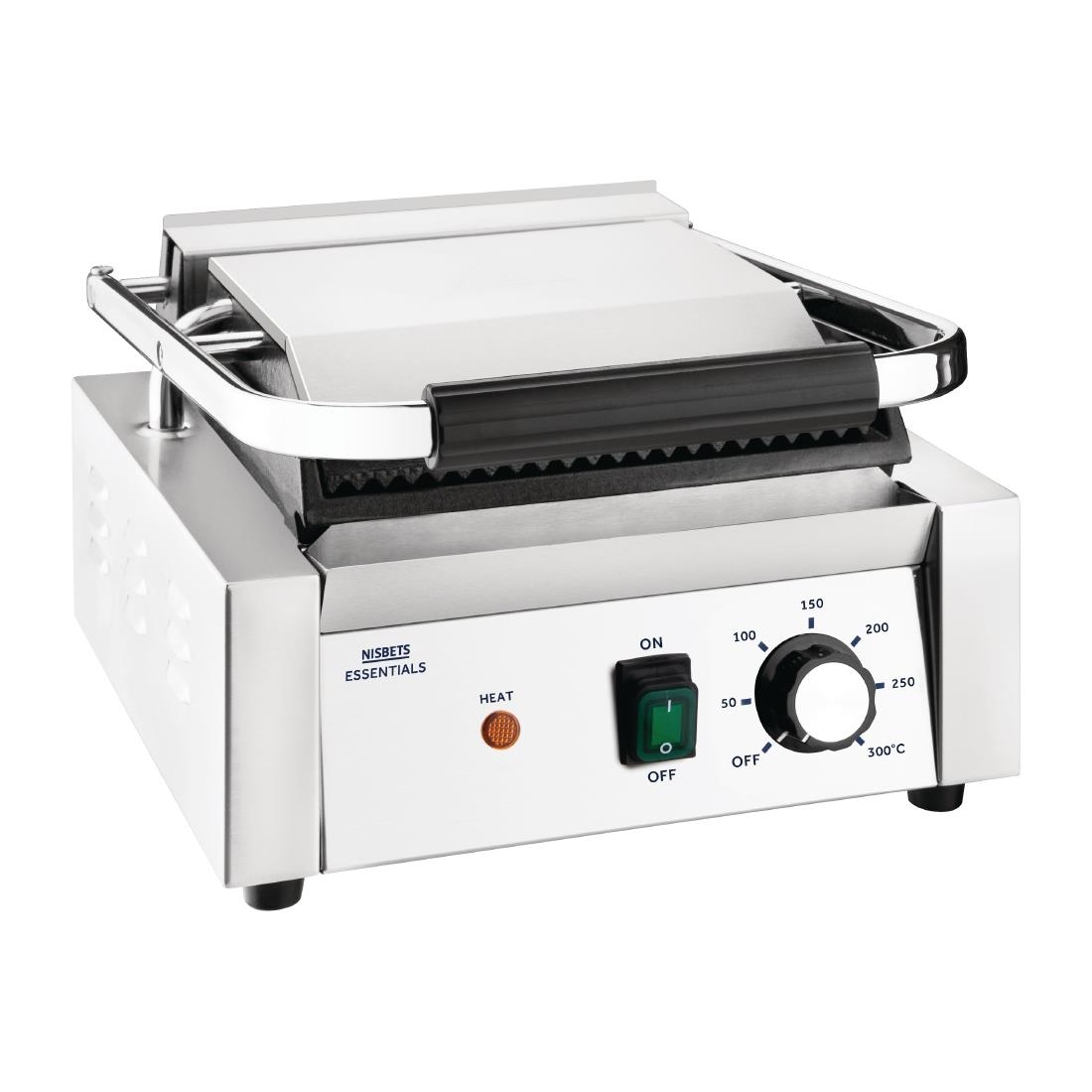 Nisbets Essentials contactgrill groef/glad 36 x 31cm 1800W