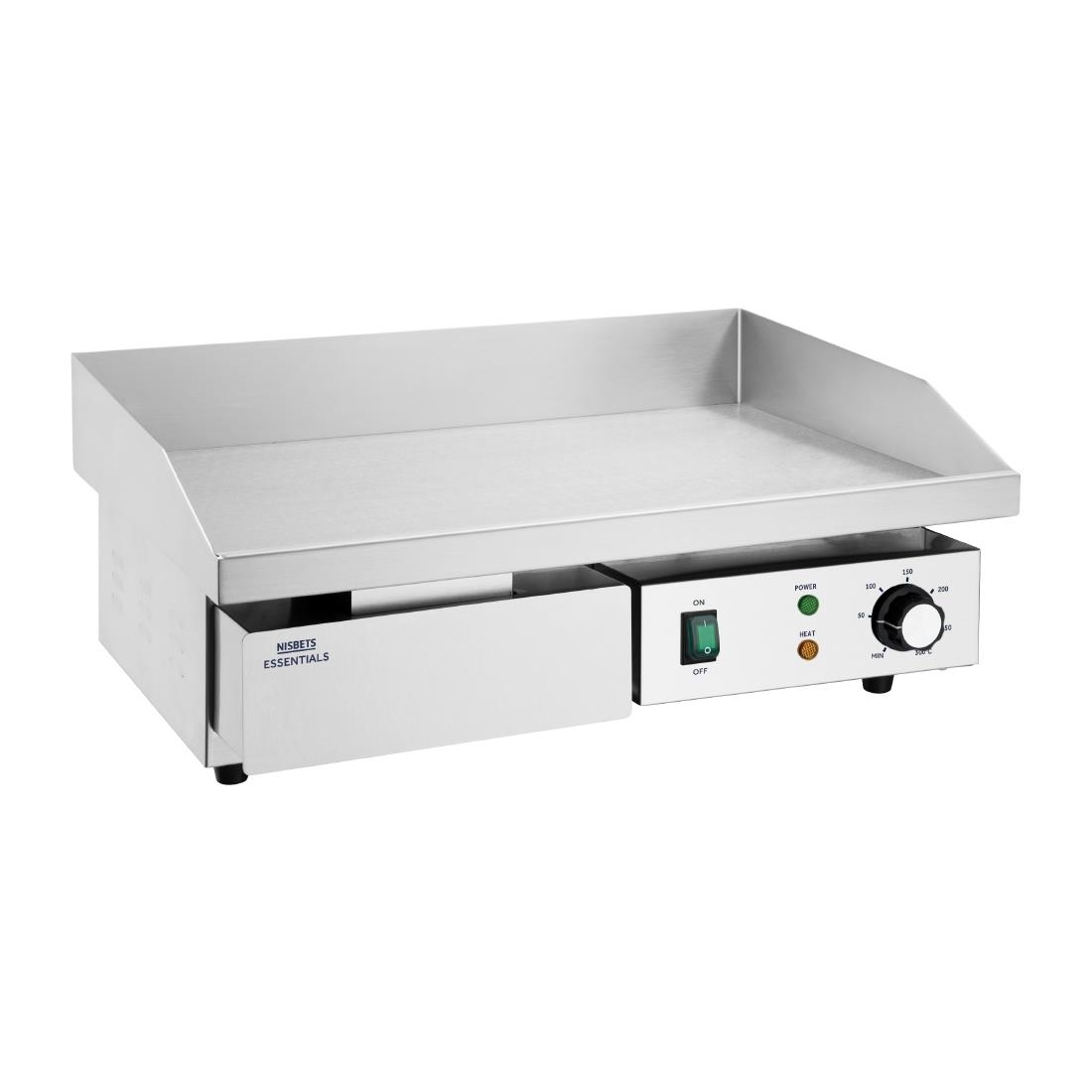 Nisbets Essentials tafelmodel elektrische bakplaat 48 x 31cm 3000W