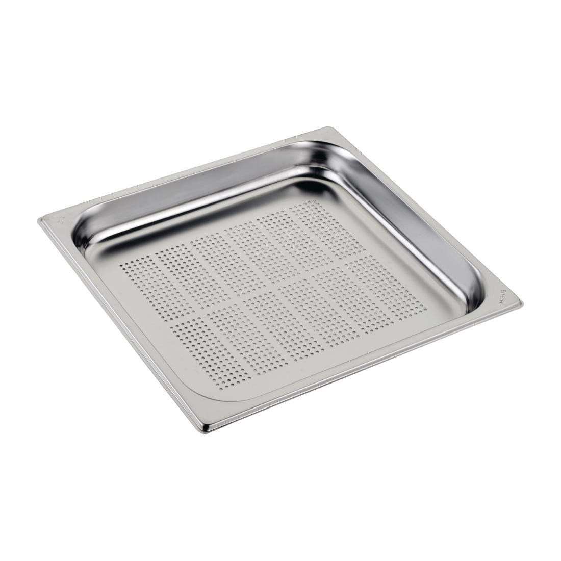 Gastro M RVS GN2/3 bak geperforeerd 2cm