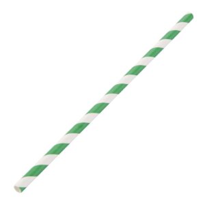 Fiesta composteerbare papieren rietjes groen gestreept (250 stuks)