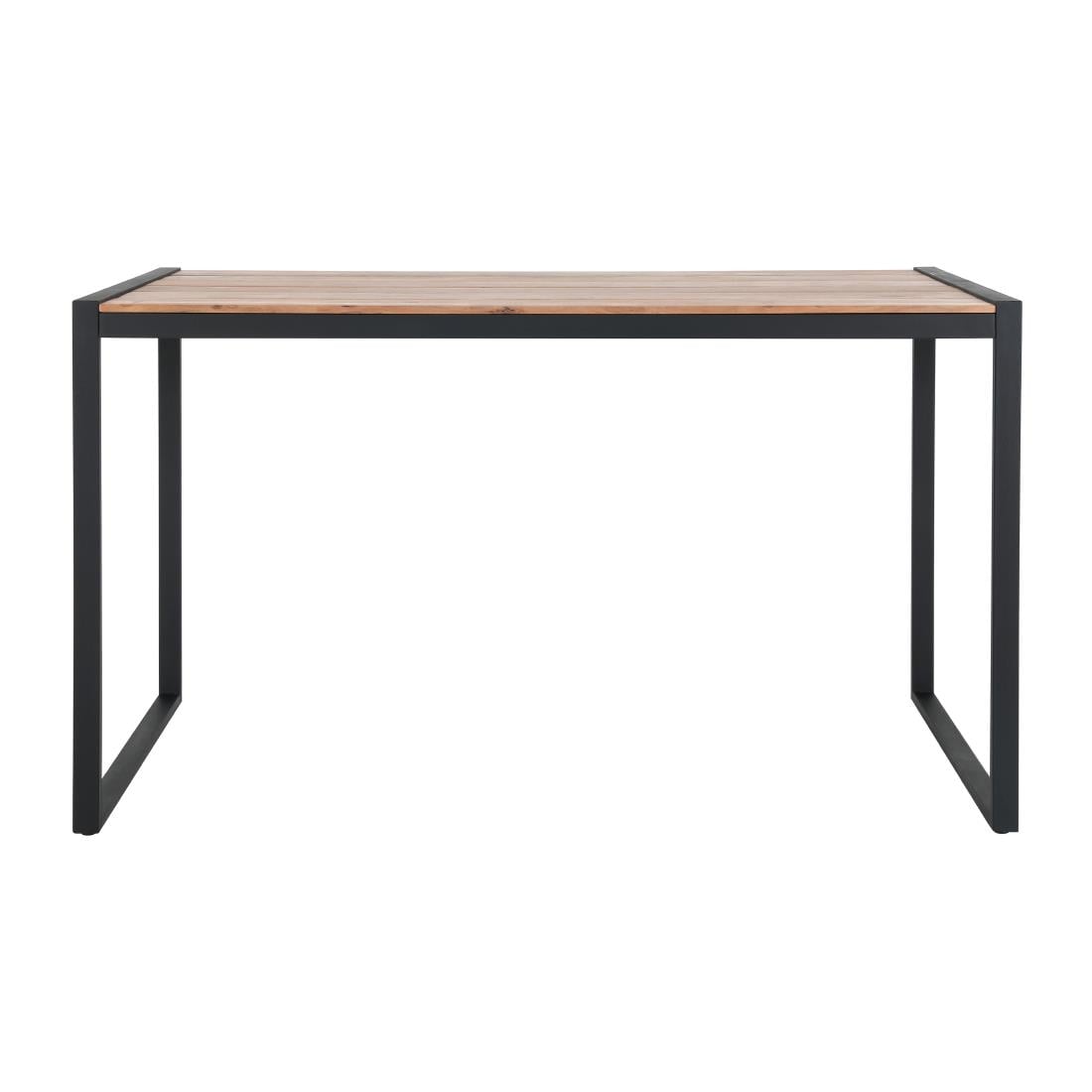 Bolero Industriële Bartafel Van Staal En Acacia, 1800x900mm